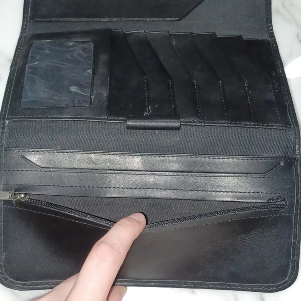 L.L. Bean Leather Wallet Trifold Wallet travel wallet Ticket Wallet Copy-2